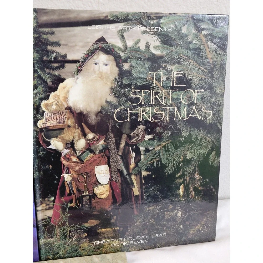 Leisure Arts The Spirit of Christmas Lot of 5 Books 1 2 6 7 + Cookbook HC